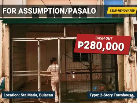 2-Storey Pasalo Townhouse Pagsinag Place B38-L16 Duyan St.